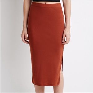 Forever 21 maxi skirt with split